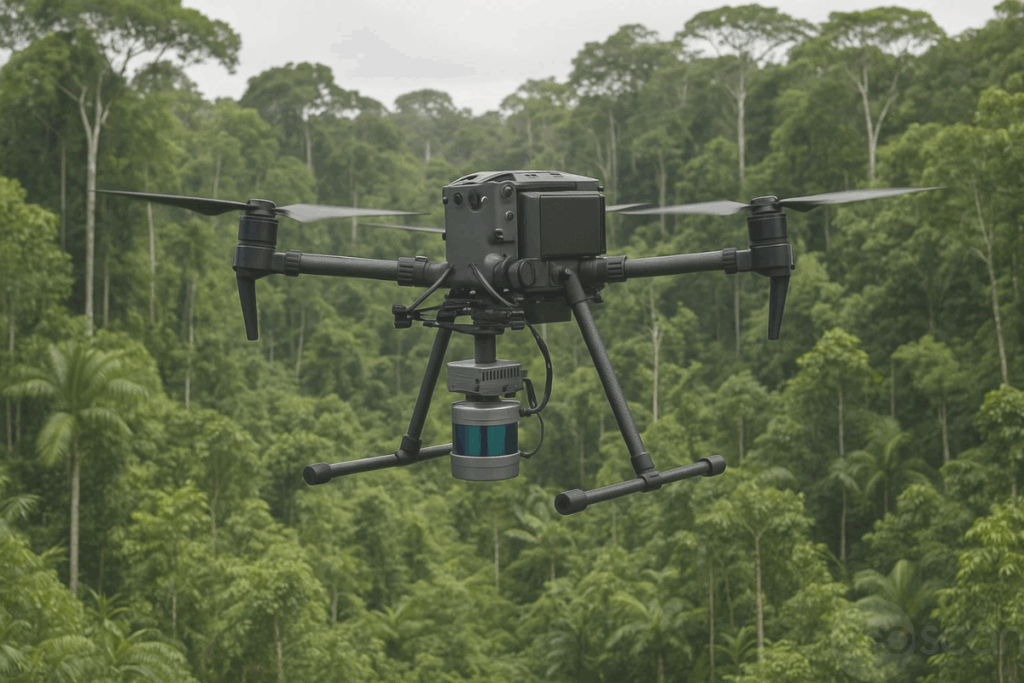 Imagem fictícia gerada com IA para representar o uso do drone / Geoscan