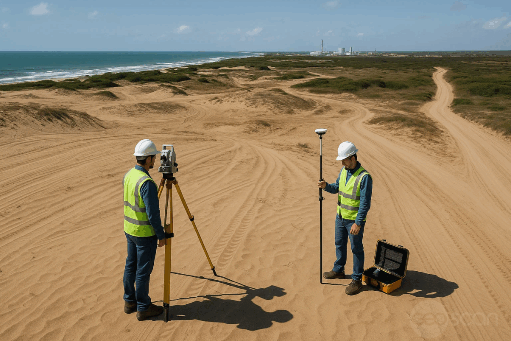 Topografia no Pecém com drone
