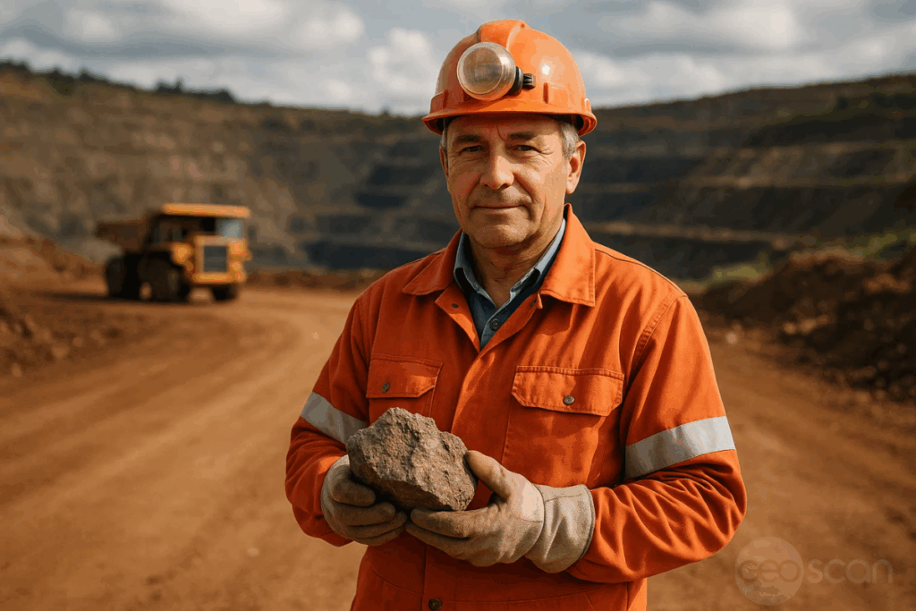 Imagem fictícia gerada por AI para representar a mineração sustentável